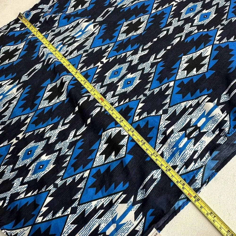 Canyon Sky Southwestern Blue White Scarf Wrap Table Runner